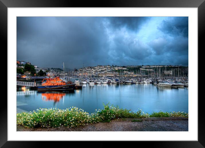 Brixham Lifeboat Framed Mounted Print by kevin wise