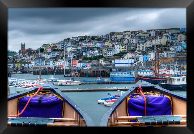 Side by Side in Brixham Framed Print by kevin wise