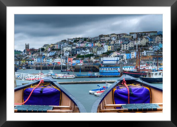 Side by Side in Brixham Framed Mounted Print by kevin wise