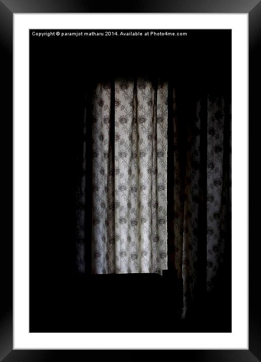 Curtains Framed Mounted Print by paramjot matharu