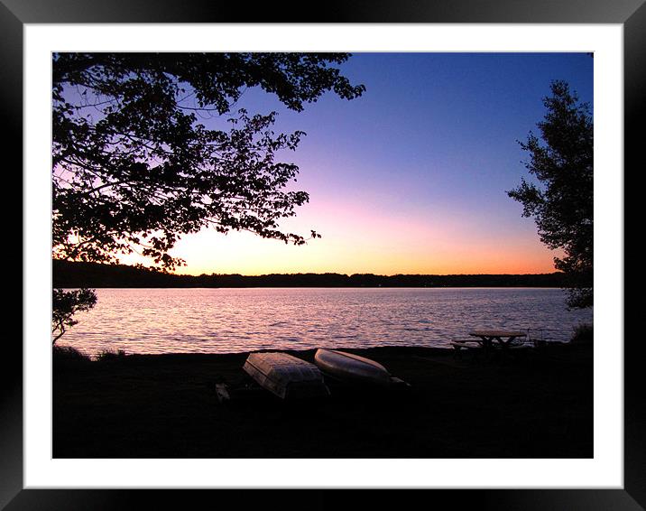 pocono sunset Framed Mounted Print by Bridget M