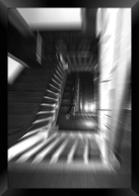 steps a blur Framed Print by Bridget M