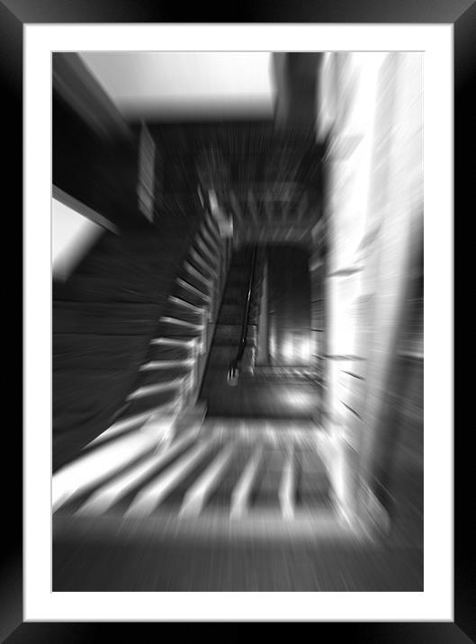 steps a blur Framed Mounted Print by Bridget M
