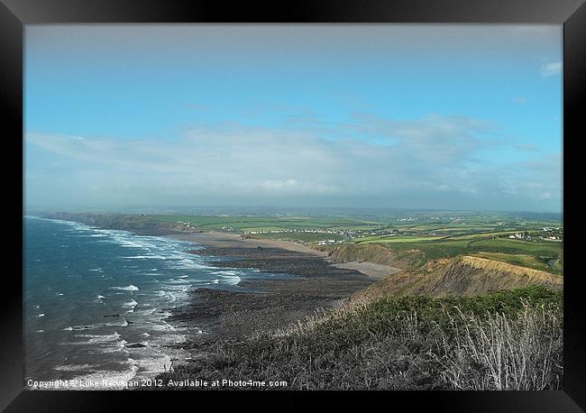 Widemouth Bay beach, Cornwall Framed Print by Luke Newman