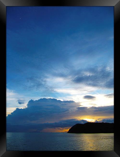 Gulf of Thailand Sunset Framed Print by Luke Newman
