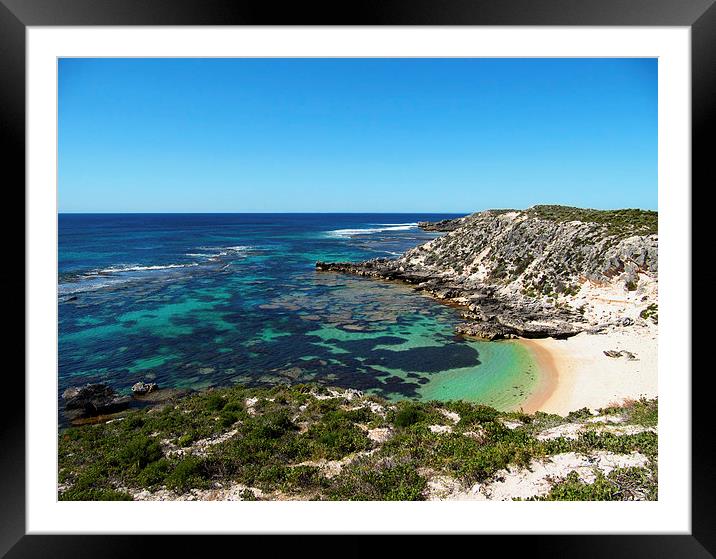 Rottnest Island Beach Framed Mounted Print by Luke Newman