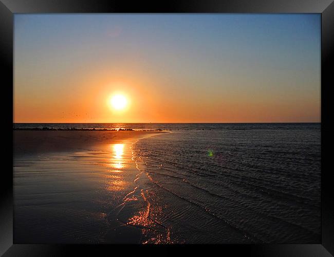 Coral Bay Sunset 1 Framed Print by Luke Newman