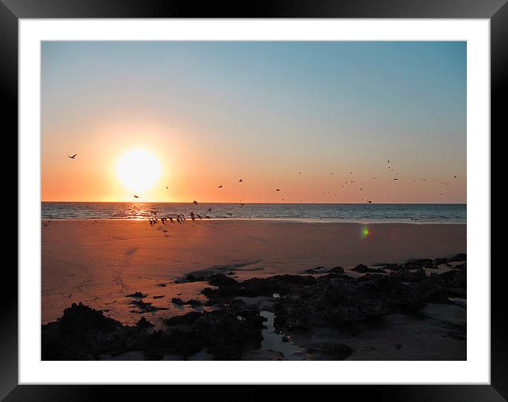 Coral Bay Sunset 2 Framed Mounted Print by Luke Newman