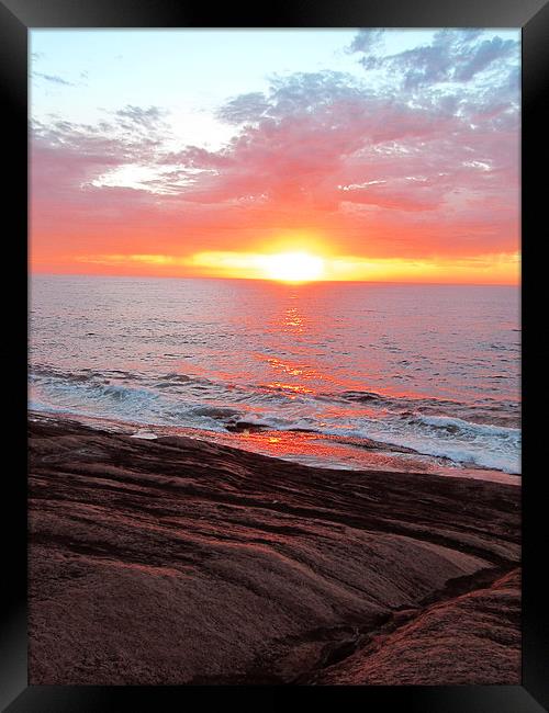 Cape Leeuwin Sunset Framed Print by Luke Newman