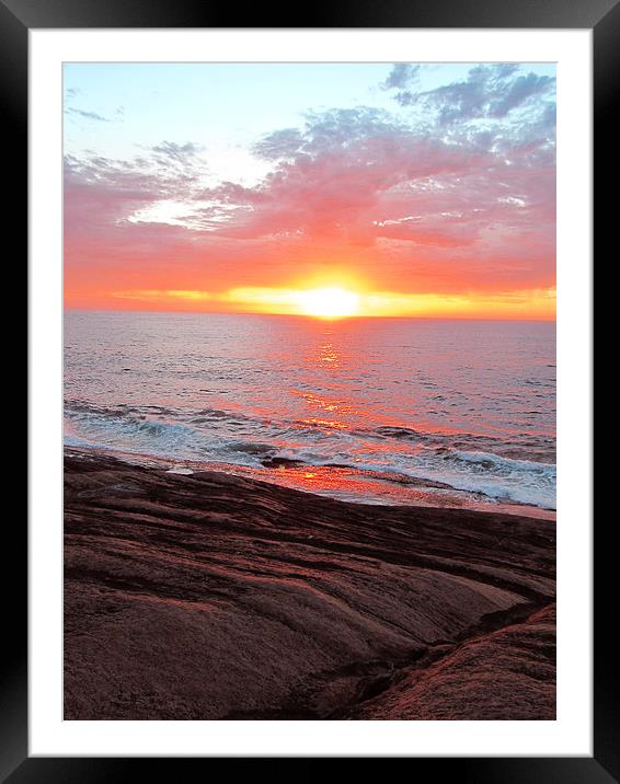 Cape Leeuwin Sunset Framed Mounted Print by Luke Newman