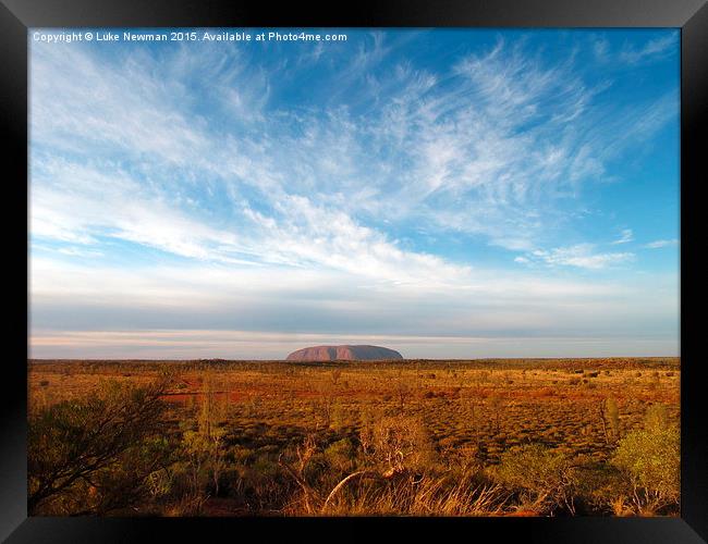  Uluru Dawn Framed Print by Luke Newman