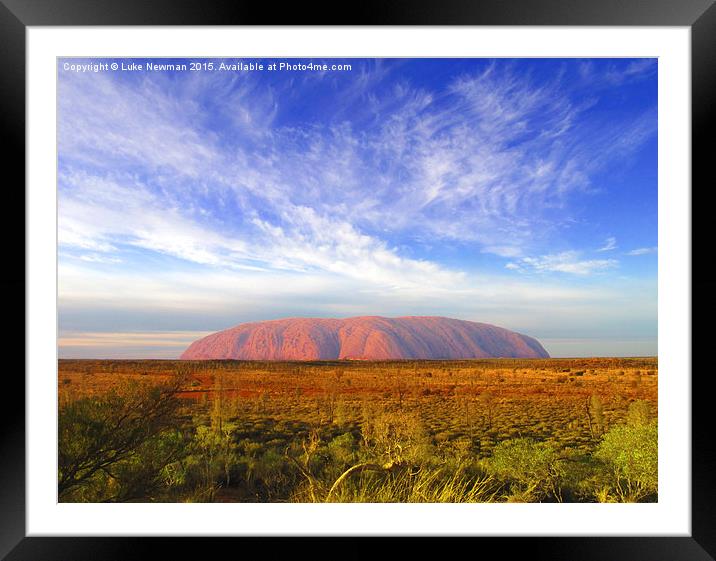  Uluru Dawn 2 Framed Mounted Print by Luke Newman
