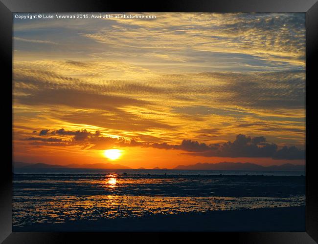  Whitsunday Sunset Framed Print by Luke Newman