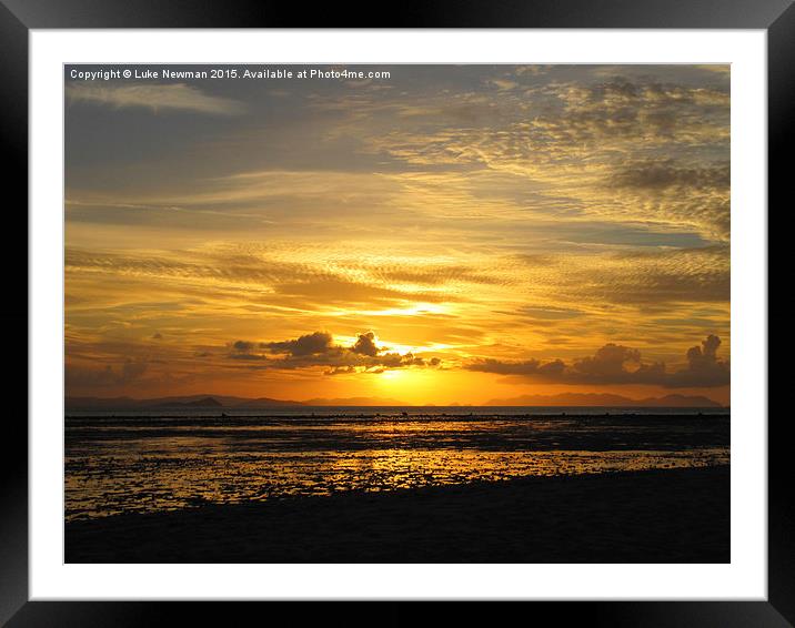  Whitsunday Sunset 3 Framed Mounted Print by Luke Newman