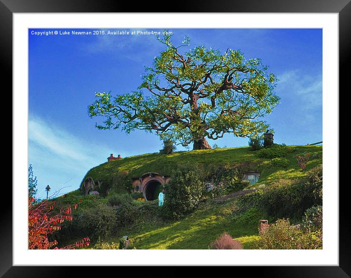  Bag End, Hobbiton, The Shire Framed Mounted Print by Luke Newman