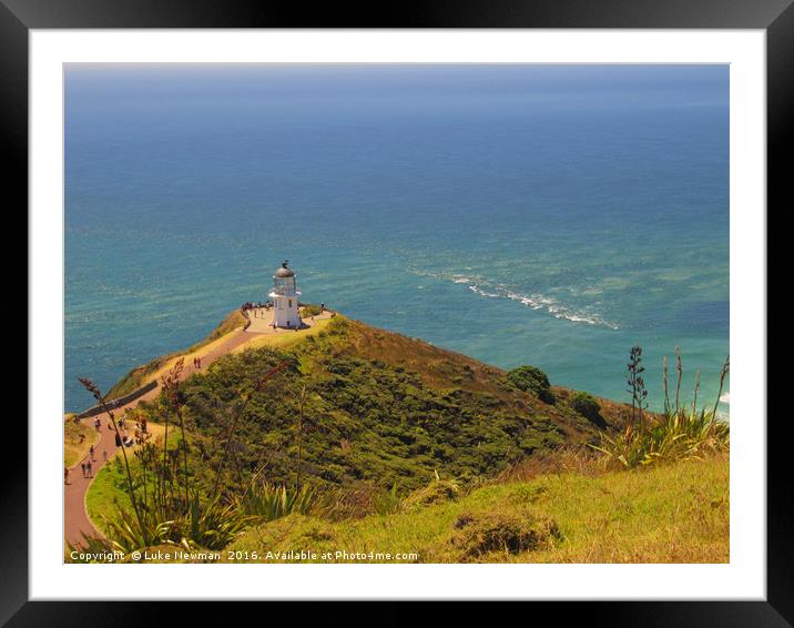 Cape Reinga Lighthouse Framed Mounted Print by Luke Newman