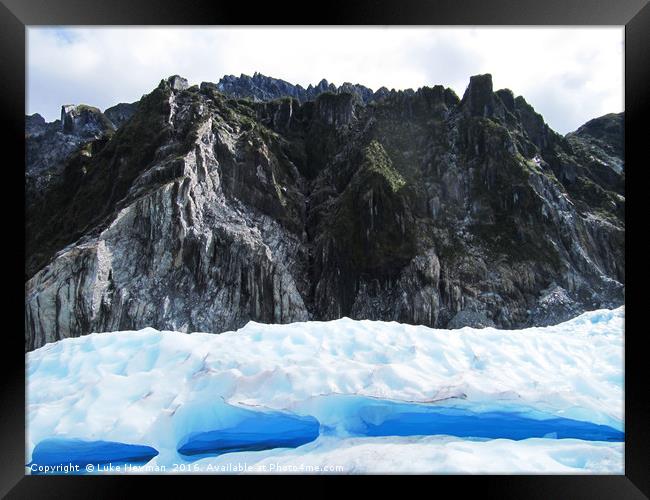 Fox Glacier Arches Framed Print by Luke Newman