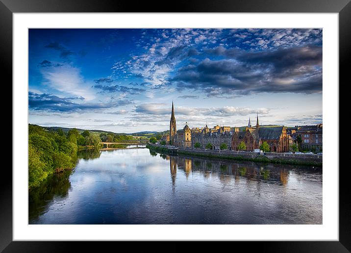 Perth City / River tay Framed Mounted Print by Jamie Moffat