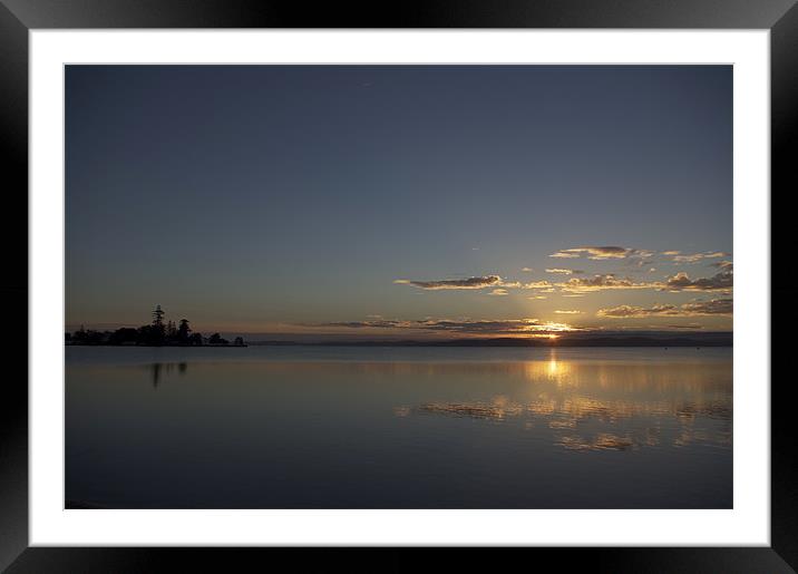 Lake Macquarie Sunset Framed Mounted Print by Sue Wotton