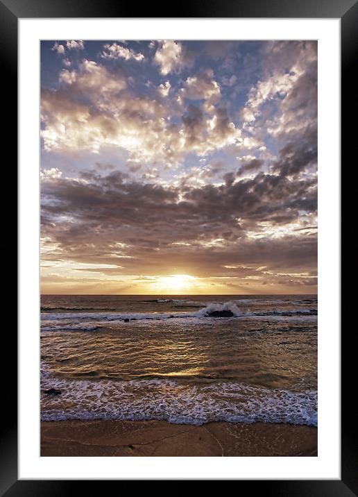Ocean Sunrise Framed Mounted Print by Sue Wotton