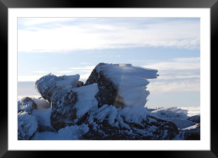 windswept ice Framed Mounted Print by kelvin fraser