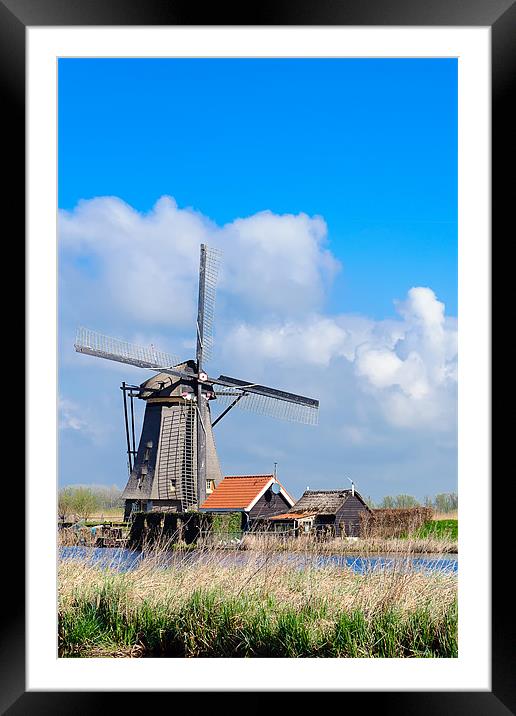 Dutch Windmill Framed Mounted Print by Ankor Light