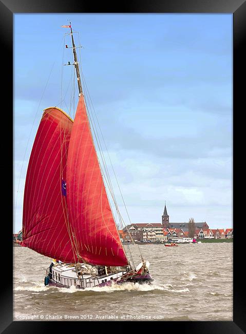 sailboat at sea Framed Print by Ankor Light