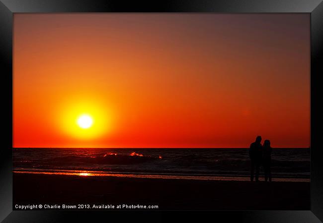 Sunset at the beach Framed Print by Ankor Light