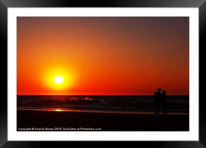 Sunset at the beach Framed Mounted Print by Ankor Light