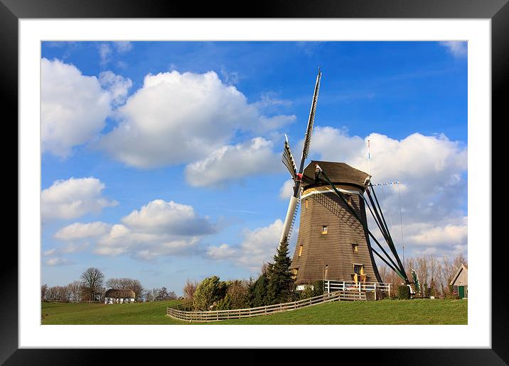 Windmill Framed Mounted Print by Ankor Light