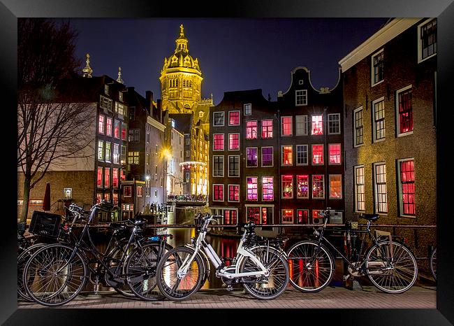  Amsterdam Red Light District Framed Print by Ankor Light