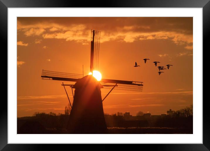 Warm and vibrant sunrise over the Unesco world her Framed Mounted Print by Ankor Light