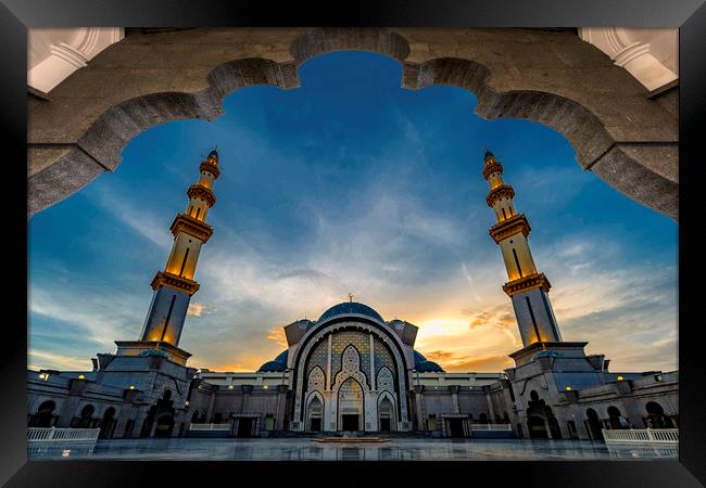 Kuala Lumpur Federal Territory Mosque Framed Print by Ankor Light