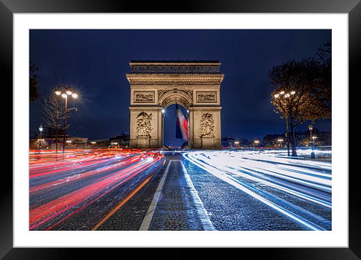 Arc de Triomphe Framed Mounted Print by Ankor Light