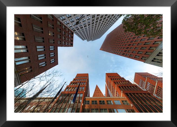 Abstract skyscraper bird Framed Mounted Print by Ankor Light