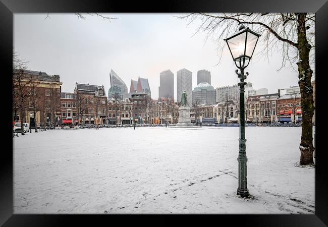 The Hague winter panorama view Framed Print by Ankor Light