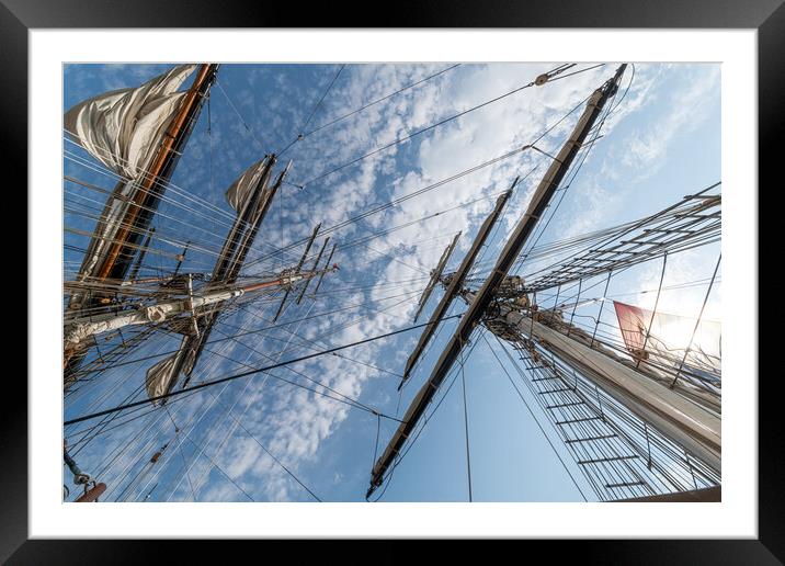 Nautical rope and mast Framed Mounted Print by Ankor Light