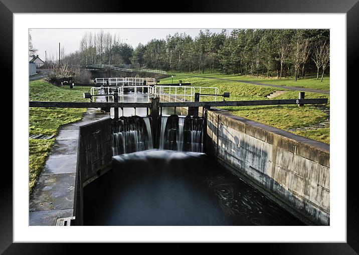 Lock 8 - Forth and Clyde Canal Framed Mounted Print by Buster Brown