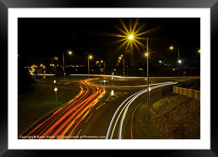 Falkirk Junction at Night Framed Mounted Print by Buster Brown