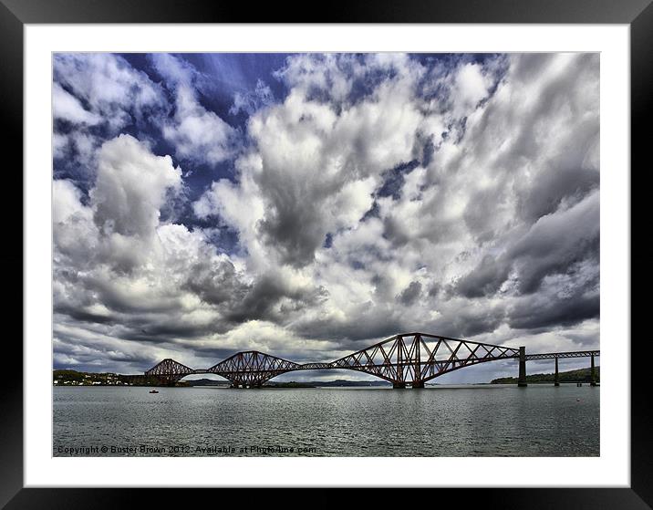 Forth Rail Bridge Framed Mounted Print by Buster Brown