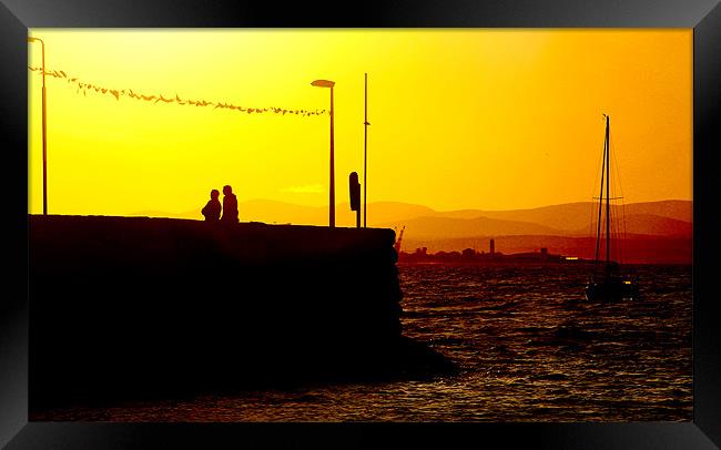 Sunset over the Harbour Framed Print by Buster Brown