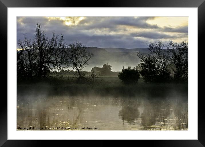Early morning mist Framed Mounted Print by Buster Brown