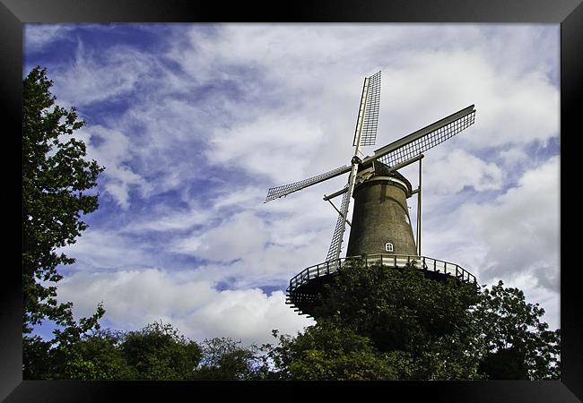 De Valk,  Windmill museum Framed Print by Buster Brown