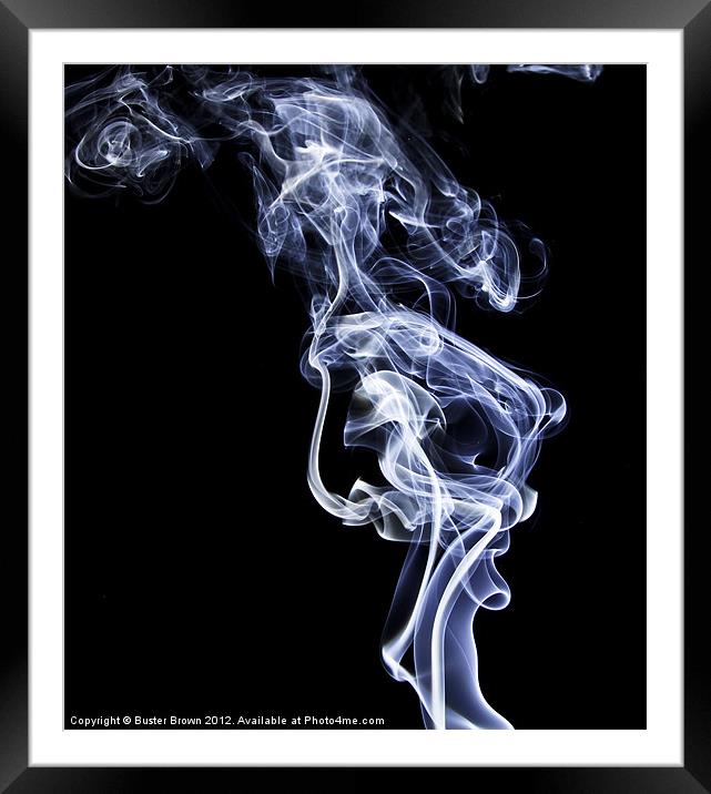 Abstract Lady in Smoke Framed Mounted Print by Buster Brown