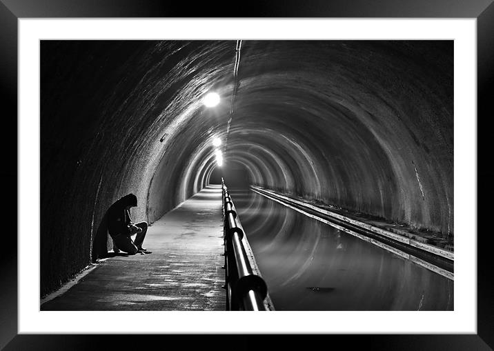 Shooting in the fibonacci tunnel Framed Mounted Print by Buster Brown