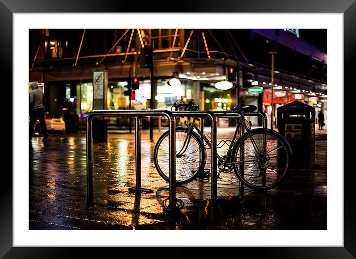 Glasgow City Centre Reflections Framed Mounted Print by Buster Brown