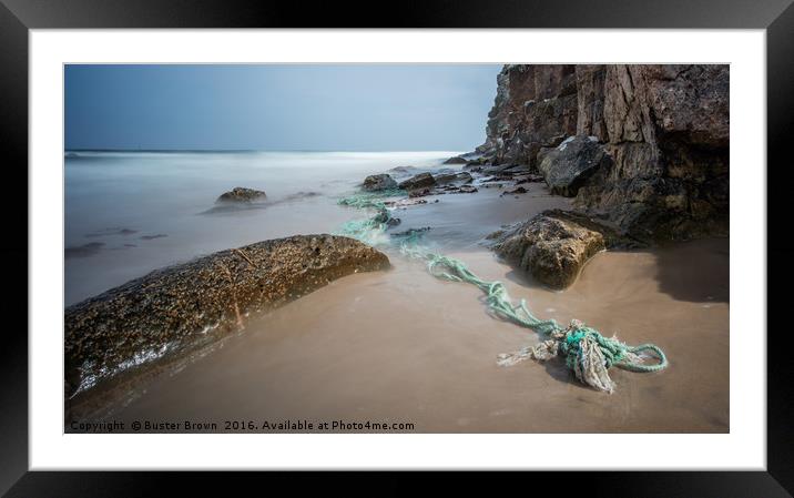 Lossiemouth Beach Rope Framed Mounted Print by Buster Brown