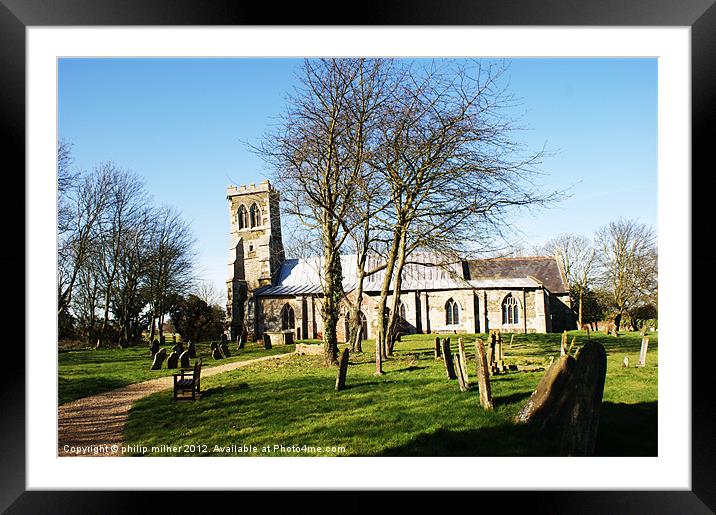 All Saints' Church Saltfleetby Lincolnshire Framed Mounted Print by philip milner