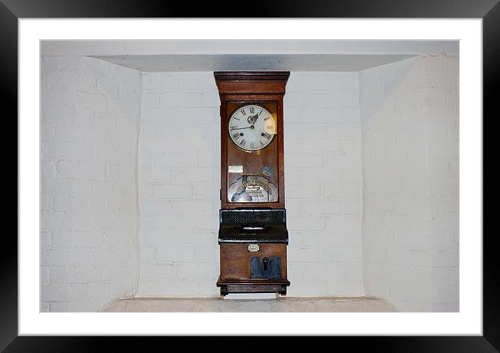 The Railway Clocking in Clock Framed Mounted Print by philip milner