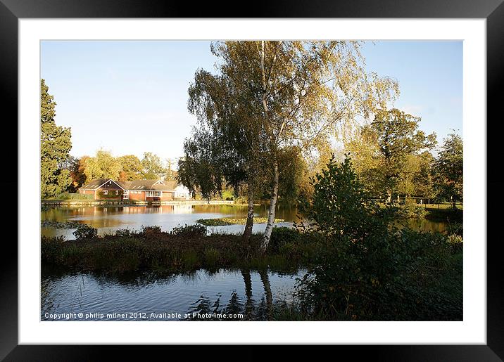 A Lakeside View Framed Mounted Print by philip milner